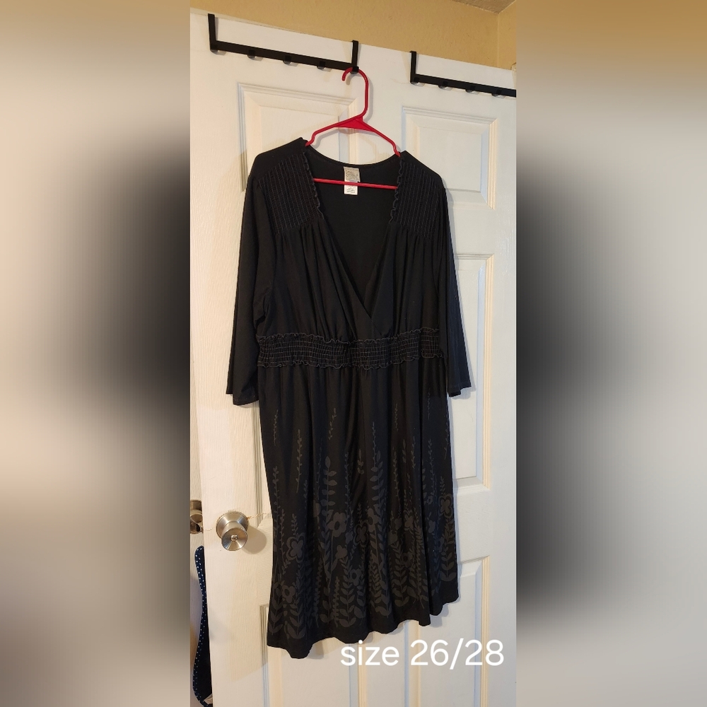 *LAST CHANCE* Just My Size Black print dress